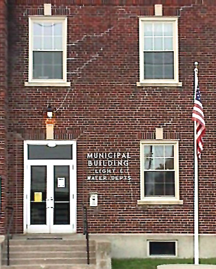 The front of the Village Municipal Building.
